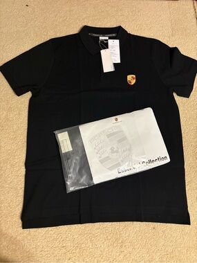 Mens size XL Porsche polo shirt new authentic 100% with tag cotton 100%